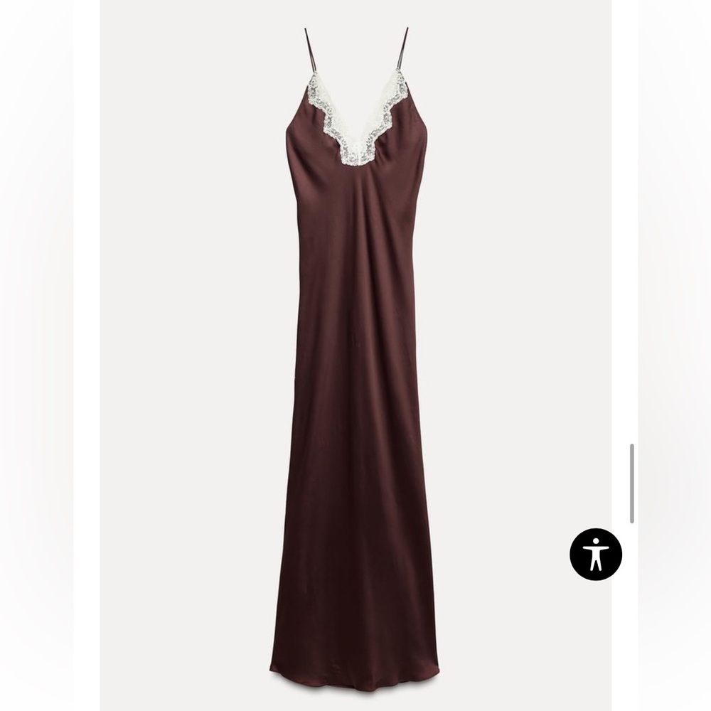 Zara LACE SLIP DRESS ZW COLLECTION $109.00 Size Medium NWT - Picture 8 of 13